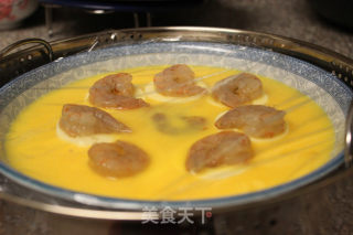 玉子豆腐虾仁鸡蛋羹的做法步骤：8