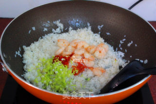清香罗勒虾仁饭的做法步骤：6