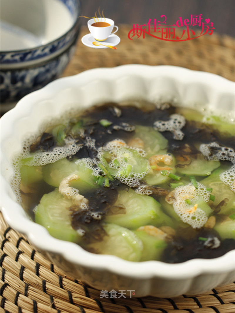 虾仁紫菜丝瓜汤的做法