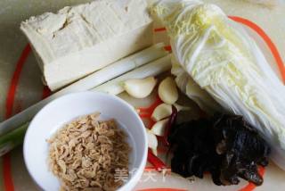 家常也美味----白菜虾皮豆腐的做法步骤：1