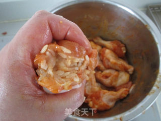 #第四届烘焙大赛暨是爱吃节#翅根虾仁包饭的做法步骤：9