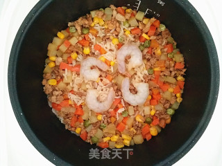 【杂蔬肉末焖饭】的做法步骤：9