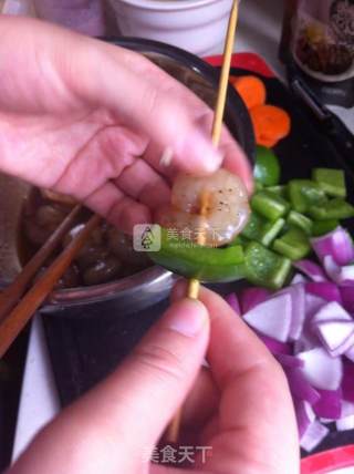 烤虾仁串的做法步骤：6