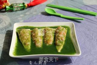 翡翠虾滑醸竹笋的做法步骤：15