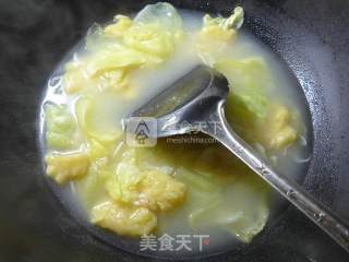 虾皮圆白菜玉米面疙瘩的做法步骤：7