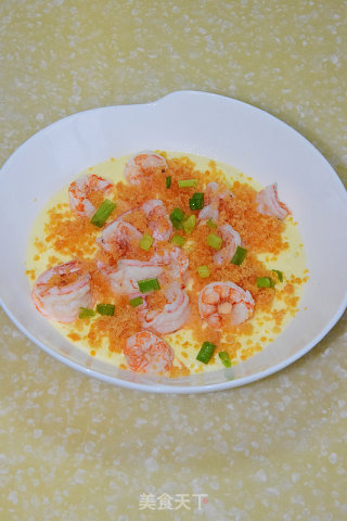 【鱼茸虾仁蒸蛋】---春节餐桌上最受孩子欢迎的菜的做法步骤：7