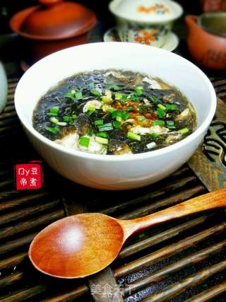 紫菜虾皮蛋花汤的做法步骤：9