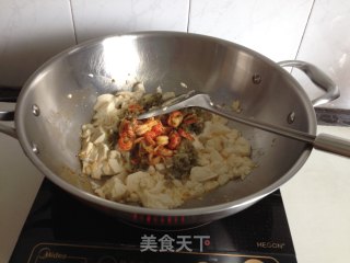 雪菜豆腐虾仁的做法步骤：4