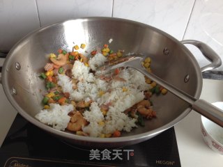 虾仁培根焗饭的做法步骤：5