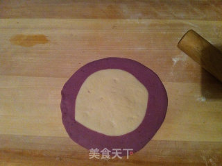 紫薯花边蒸包的做法步骤：7