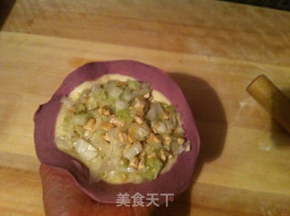 紫薯花边蒸包的做法步骤：8
