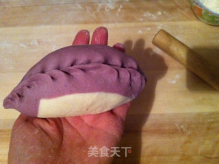 紫薯花边蒸包的做法步骤：9