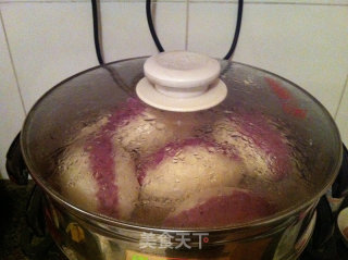 紫薯花边蒸包的做法步骤：11