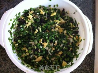 枸杞面韭菜素饺子的做法步骤：6