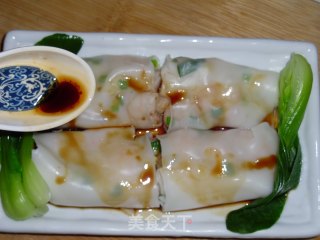 广东虾肉肠粉的做法步骤：12