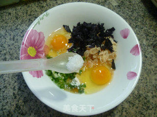 虾皮紫菜鸡蛋饼的做法步骤：6