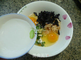 虾皮紫菜鸡蛋饼的做法步骤：8