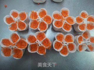 水晶梅花蒸饺的做法步骤：12