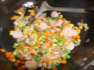【品臻客五常稻花香大米试用报告】----华丽虾仁炒饭的做法步骤：10