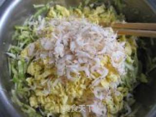西葫芦鸡蛋虾皮蒸饺的做法步骤：7