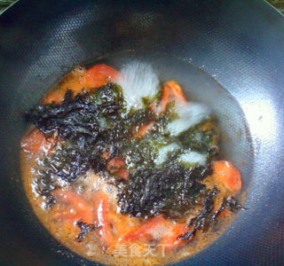 自由搭配--紫菜西红柿蛋汤的做法步骤：5