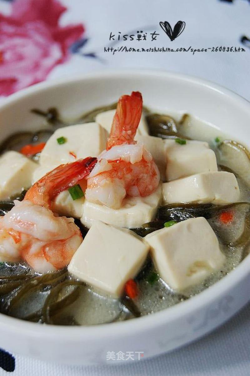 孕产食谱：海带虾仁烩豆腐的做法