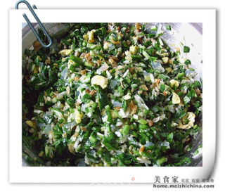 绿豆菜韭菜素盒子的做法步骤：5