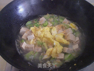 丝瓜豆腐的做法步骤：7