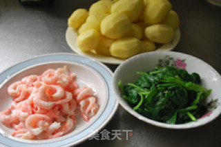 菠菜虾仁烤土豆的做法步骤：3