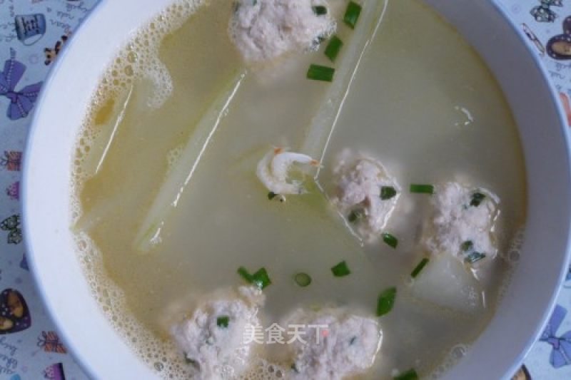 冬瓜虾皮肉丸汤的做法