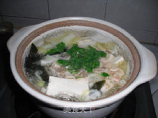 虾皮豆腐白菜海带汤的做法步骤：7