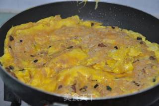 油渣虾皮煎蛋的做法步骤：7