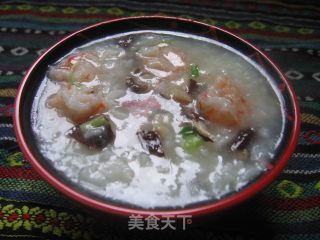 【粤菜】香菇虾球粥的做法步骤：6