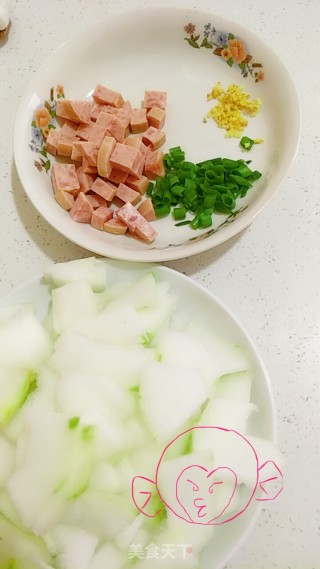火腿冬瓜汤的做法步骤：2