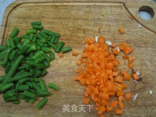 阳光晚餐——五彩虾仁焗饭的做法步骤：8