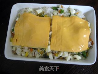 阳光晚餐——五彩虾仁焗饭的做法步骤：17