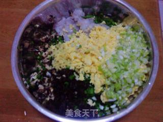 韭菜虾仁素三鲜饺子的做法步骤：10