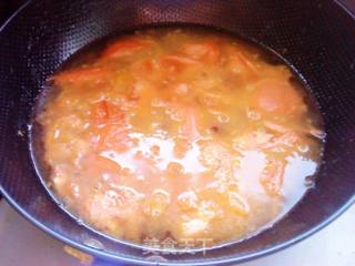 冬至暖身早餐——番茄虾仁面鱼汤的做法步骤：8