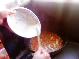 冬至暖身早餐——番茄虾仁面鱼汤的做法步骤：10