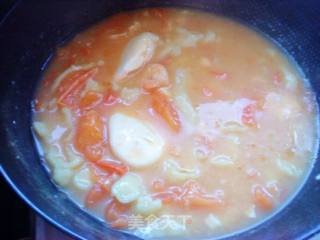 冬至暖身早餐——番茄虾仁面鱼汤的做法步骤：13