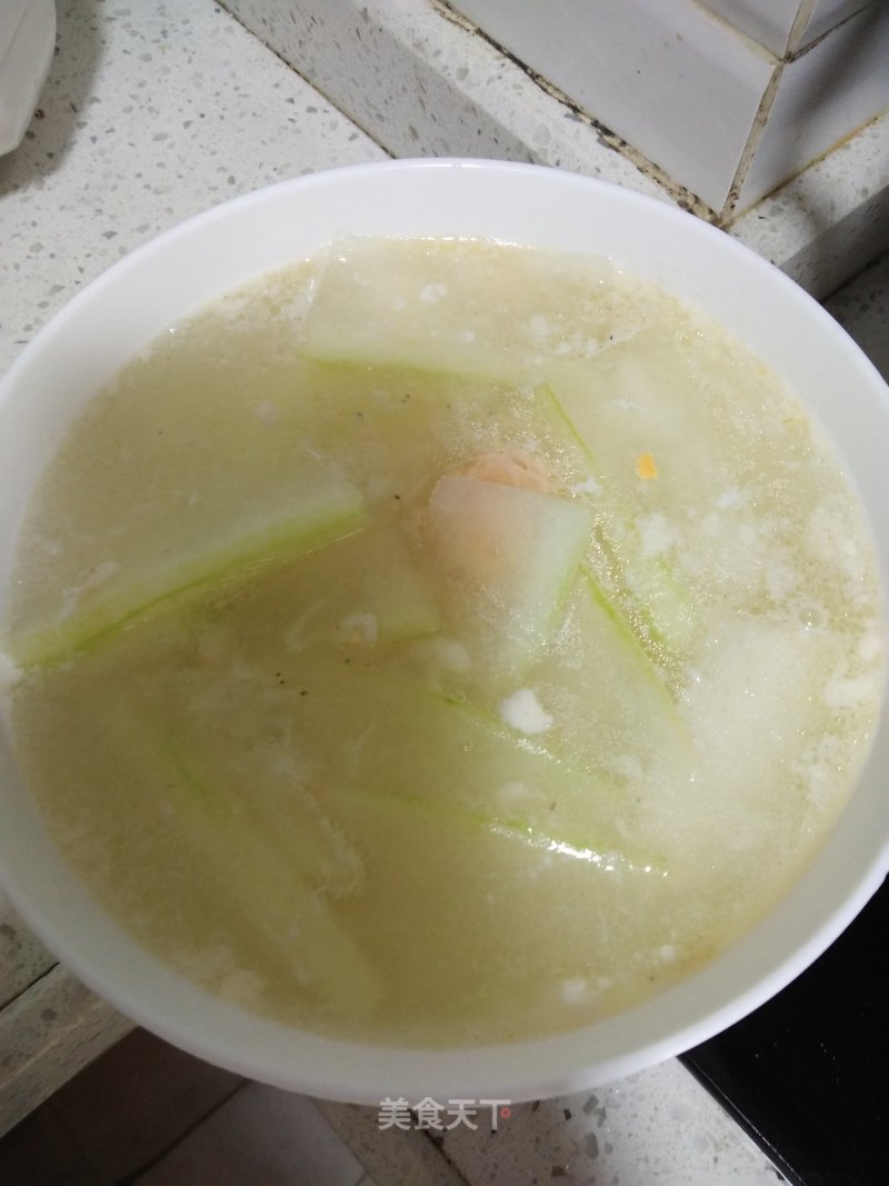 冬瓜虾皮咸蛋鲜汤的做法