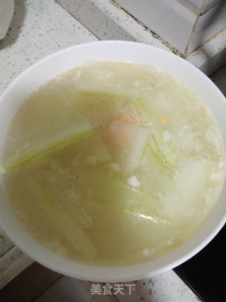 冬瓜虾皮咸蛋鲜汤的做法步骤：5