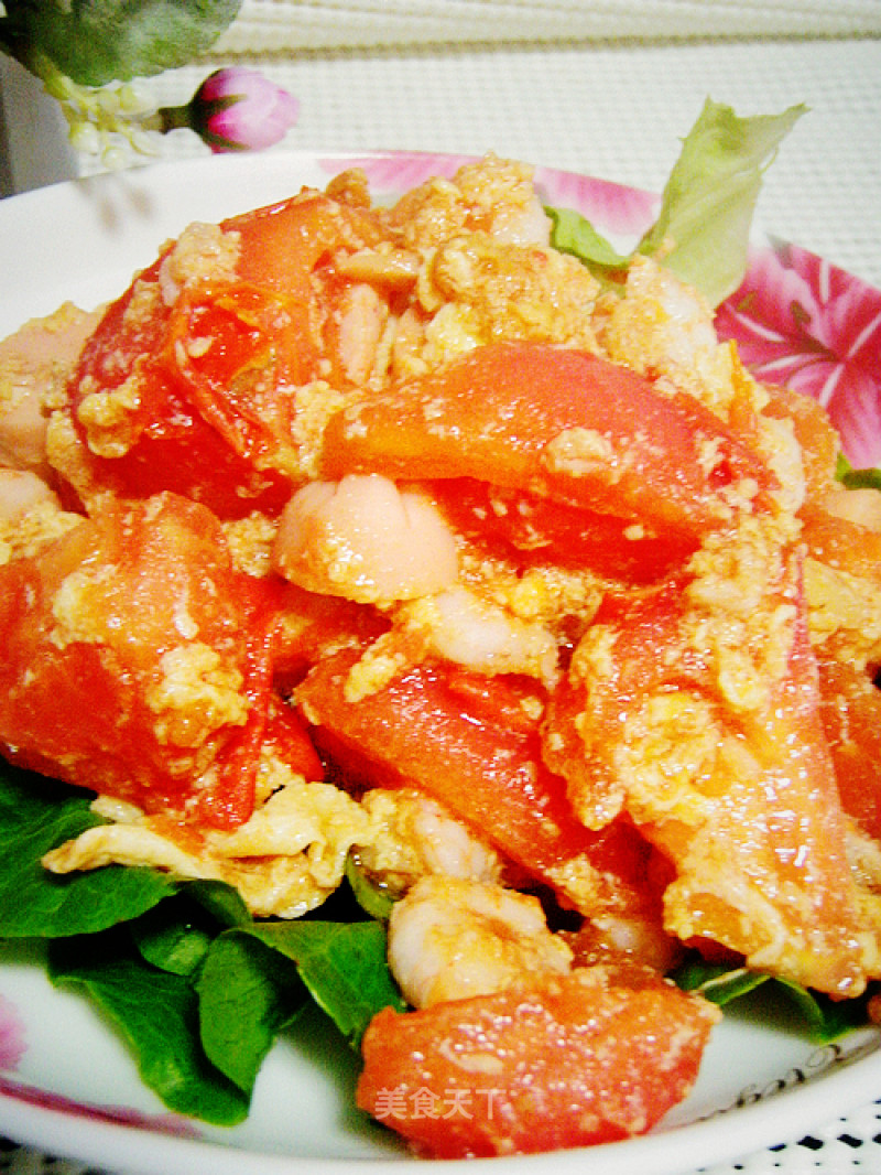 番茄滑蛋虾的做法