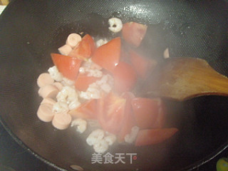 番茄滑蛋虾的做法步骤：4