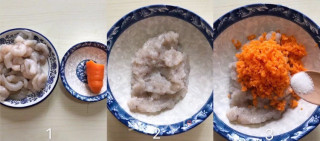 “荤菜”香菇酿虾丸的做法步骤：1