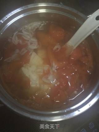 番茄豆腐汤的做法步骤：3