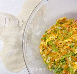 圆白菜素煎饺的做法步骤：12