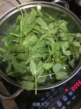 春季野菜----蒜香豆豉豌豆尖的做法步骤：5