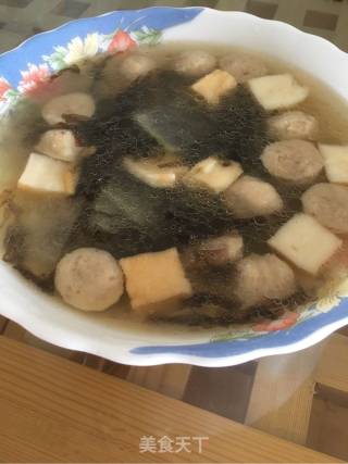 鱼丸紫菜虾皮汤的做法步骤：5