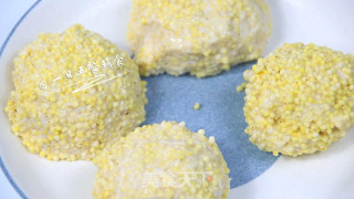 小米豆腐虾仁丸 宝宝健康辅食，高蛋白的补钙丸子的做法步骤：6